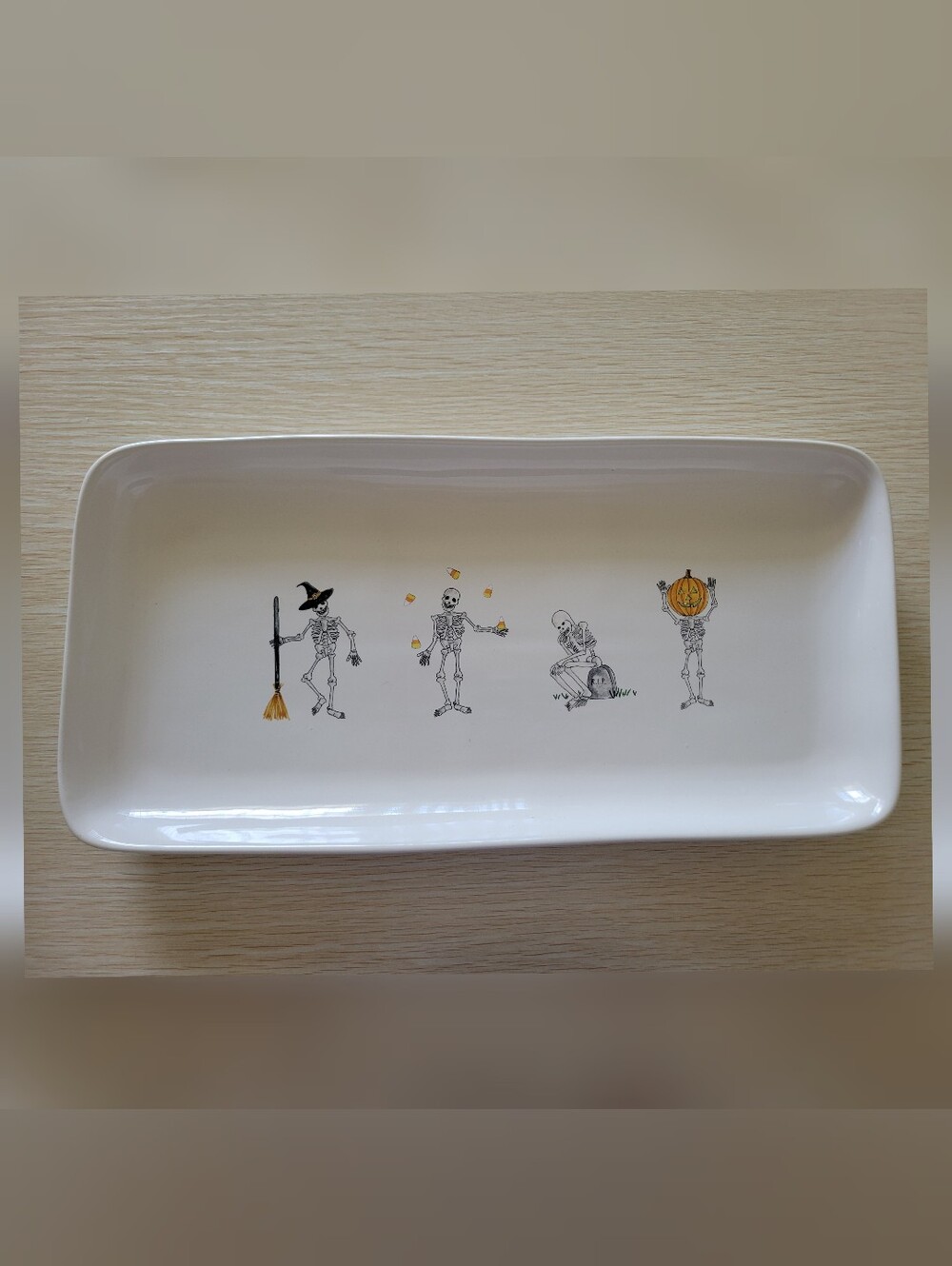 💀Rae Dunn Skeleton Platter